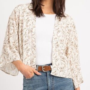 BOOTLEGGER Angelina long sleeve woven open cardigan